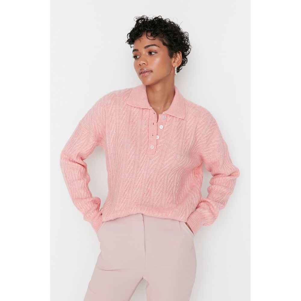 NWT Trendyol Women Regular fit Polo neck Knitwear Sweater